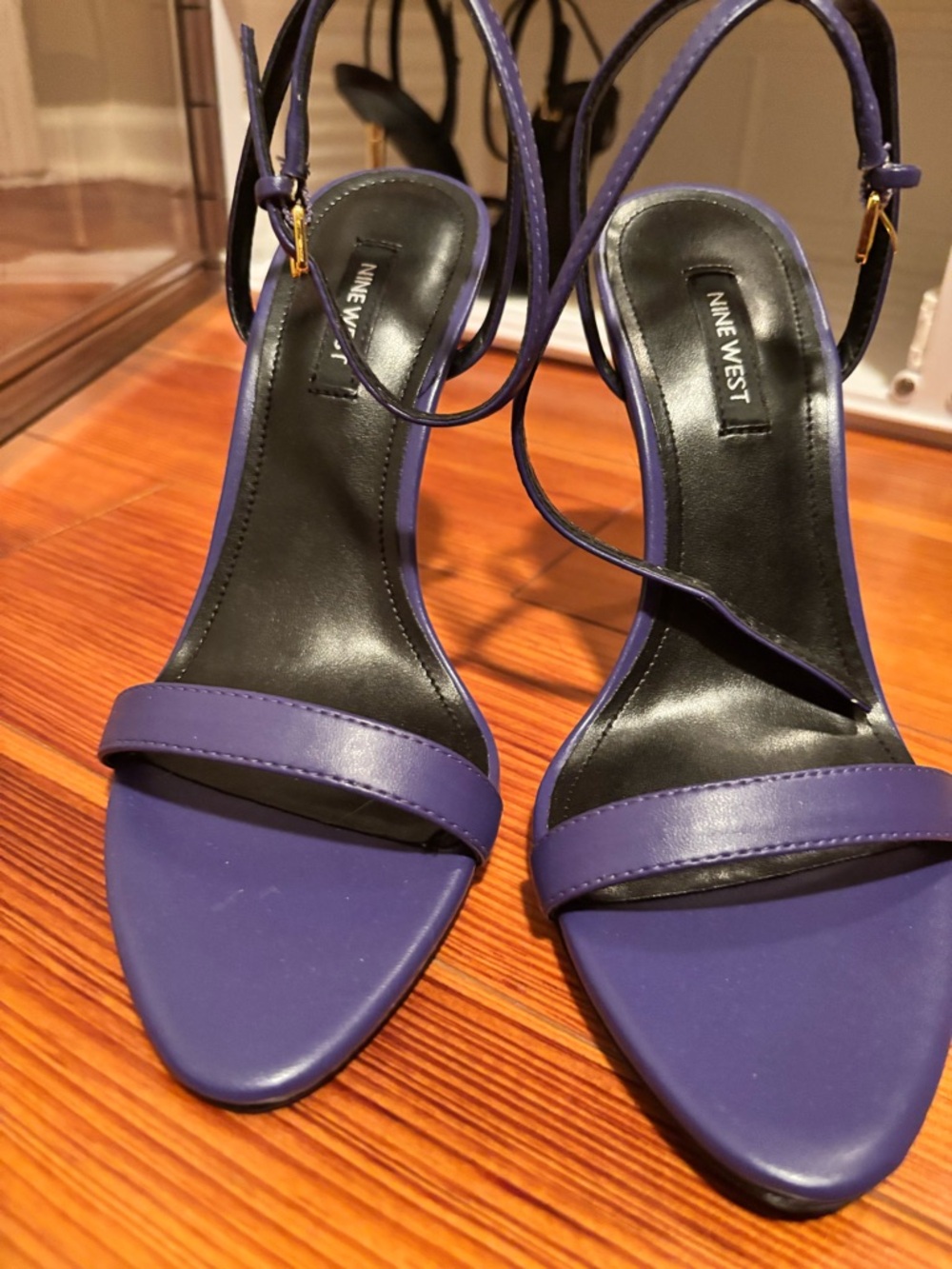 NWOB Nine West Reina Purple Open-Toe Strappy Heels - Picture 2 of 4